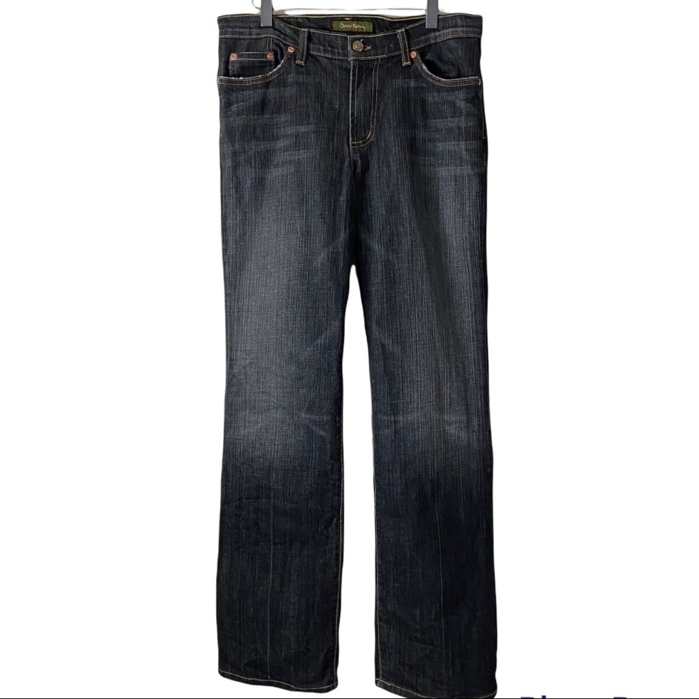 David Kahn Boot Cut Jeans Wear Women’s Black With a Faded Design. Size 10